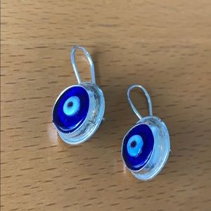 🧿 Evil Eye or Nazar ‘Omen” bead earrings
